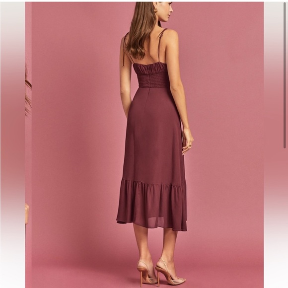 Reformation Embry Midi Dress - Pulm - Picture 3 of 3
